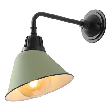 Croydon 9.63"  Farmhouse Industrial Indoor/Outdoor Iron LED Gooseneck Arm Outdoor Sconce